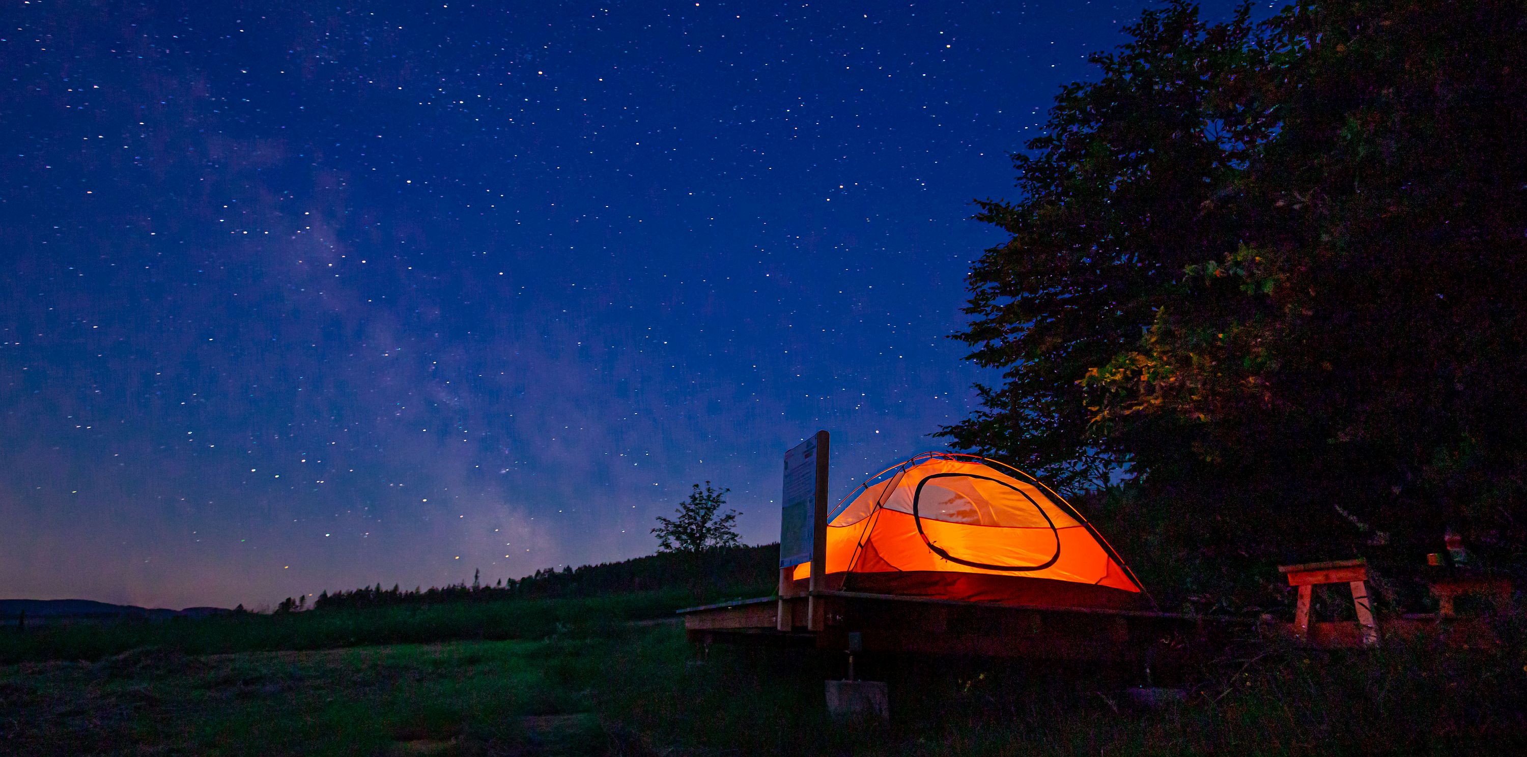 Trekkingplatz D4 am Diemelsteig unterm Sternenhimmel