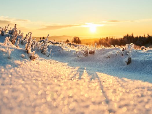 Sonnenaufgang im winterlichen Sauerland