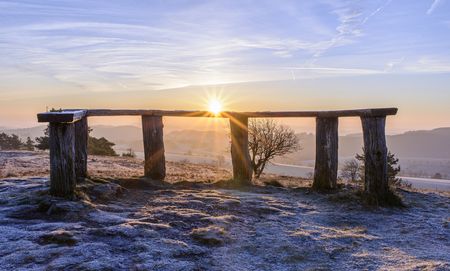 Sonnenaufgang über dem Seelenort Osterkopf