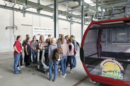 Technikführung in der Talstation der Ettelsberg-Seilbahn